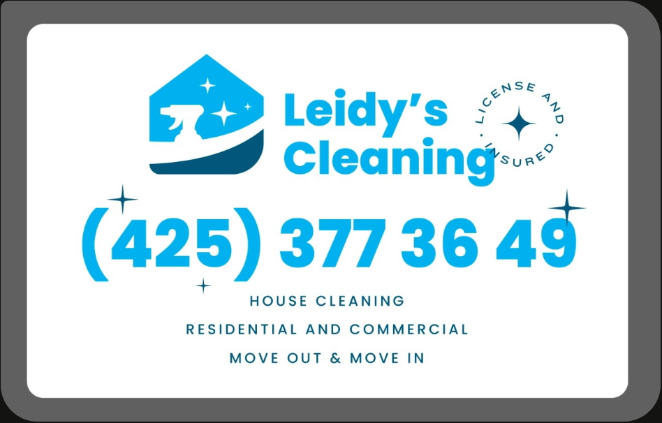 Leidy's Cleaning contact card with phone number